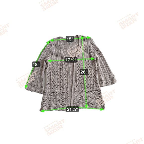 Beautiful Boho Ivory Open Weave Cable Knit Cardigan Large Sweater Cottage Core - Picture 11 of 11